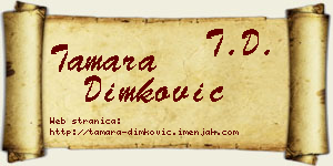 Tamara Dimković vizit kartica